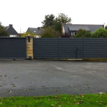 clôtures et garage gris anthracite
