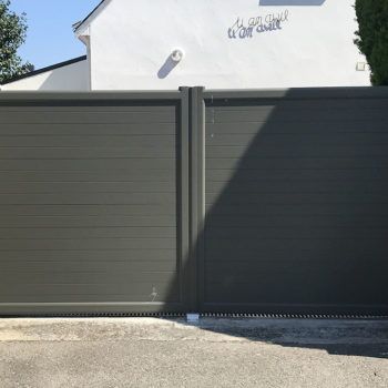 portail aluminium privilège vert kaki