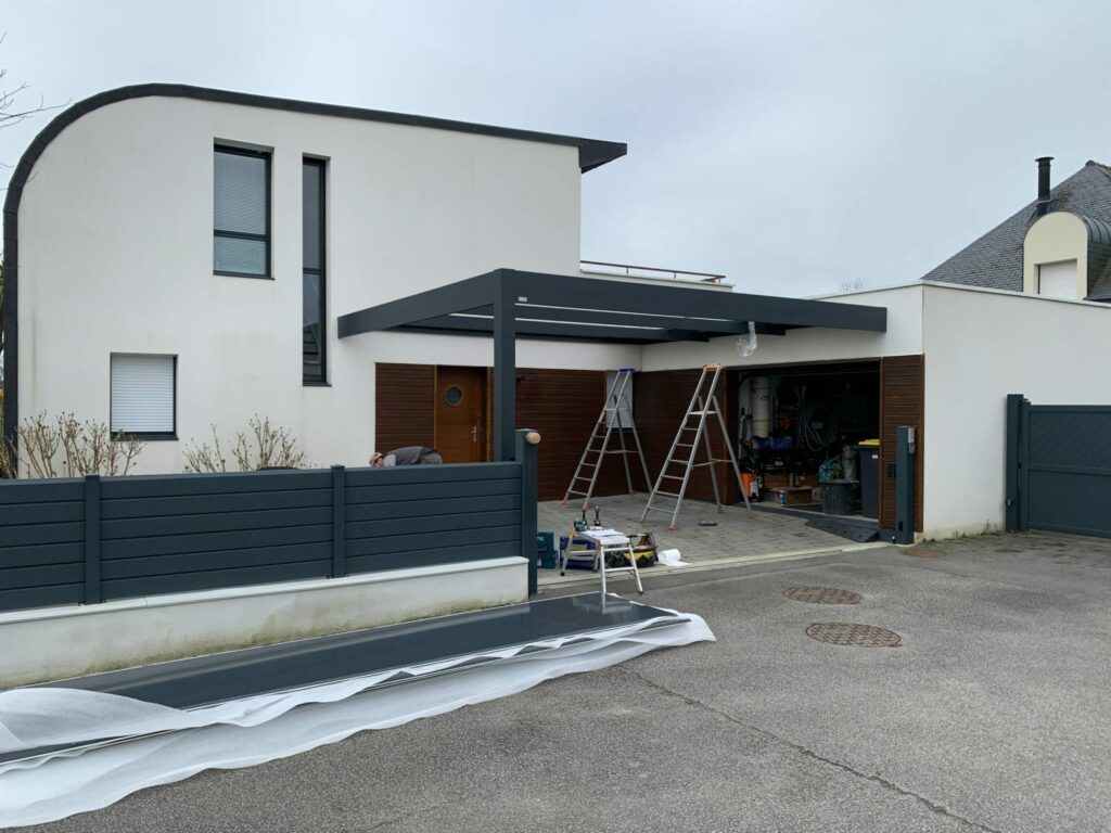 Carport noir aluminium