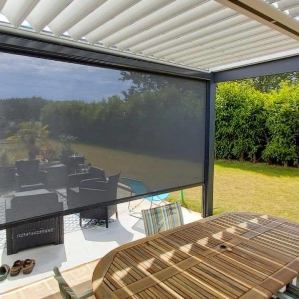 pergola bioclimatique avec store zip