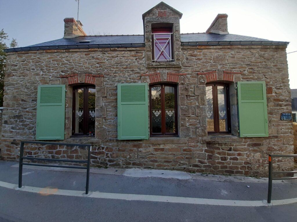 volet coulissant vert