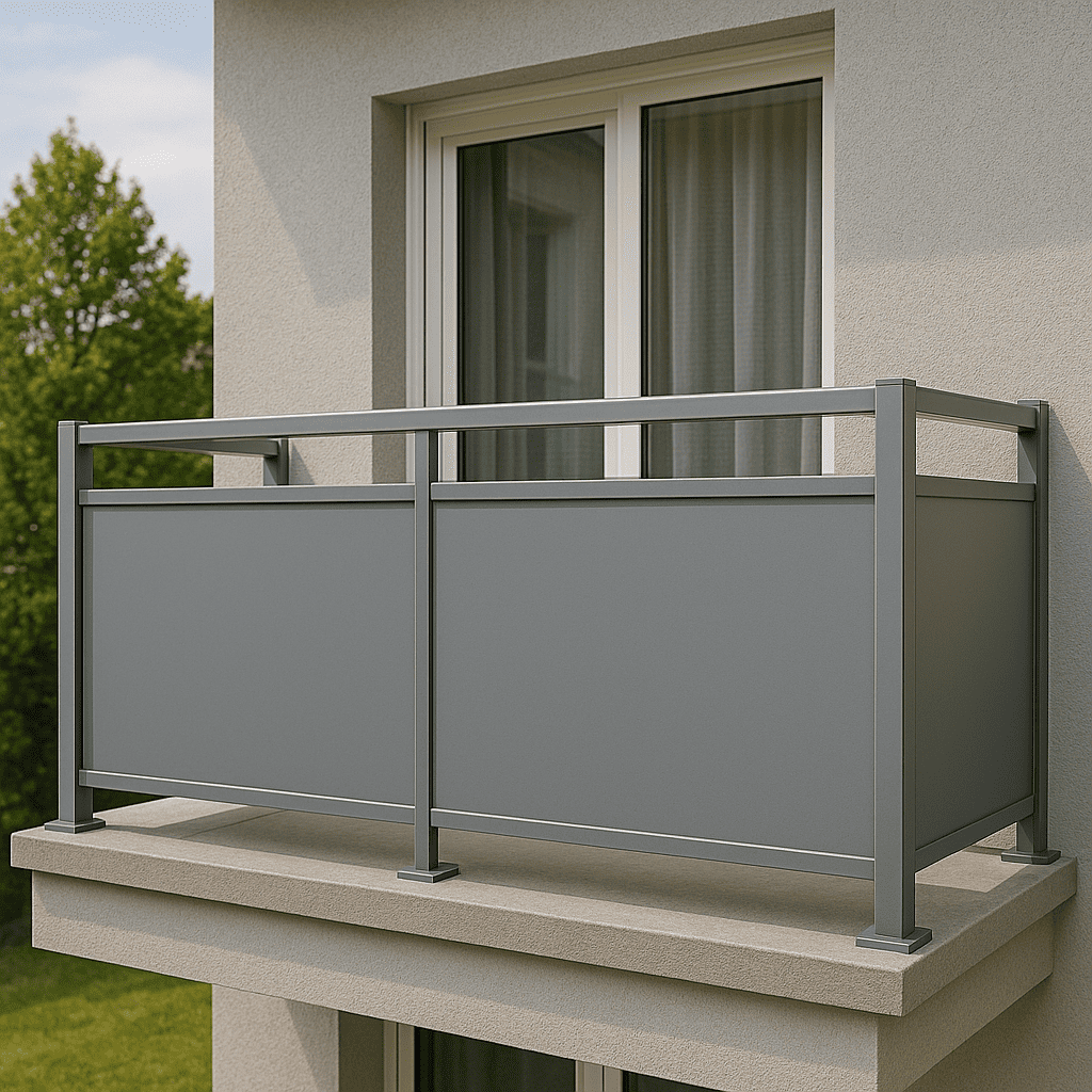 Garde-corps aluminium panneaux pleins