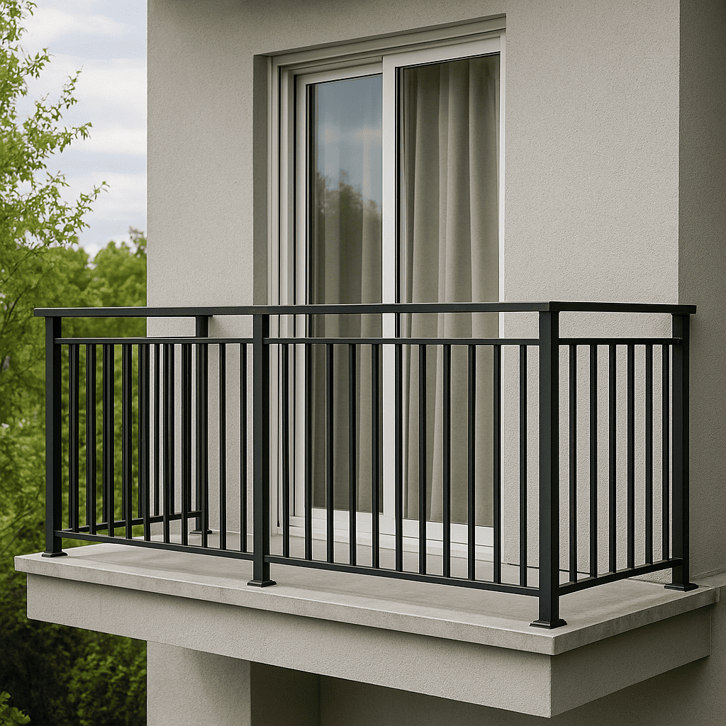 Garde-corps aluminium barreaux verticaux